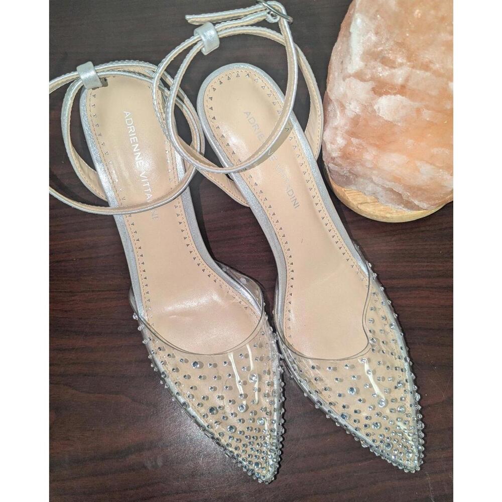 Clear Silver Sparkle Pumps Adrienne Vittadini